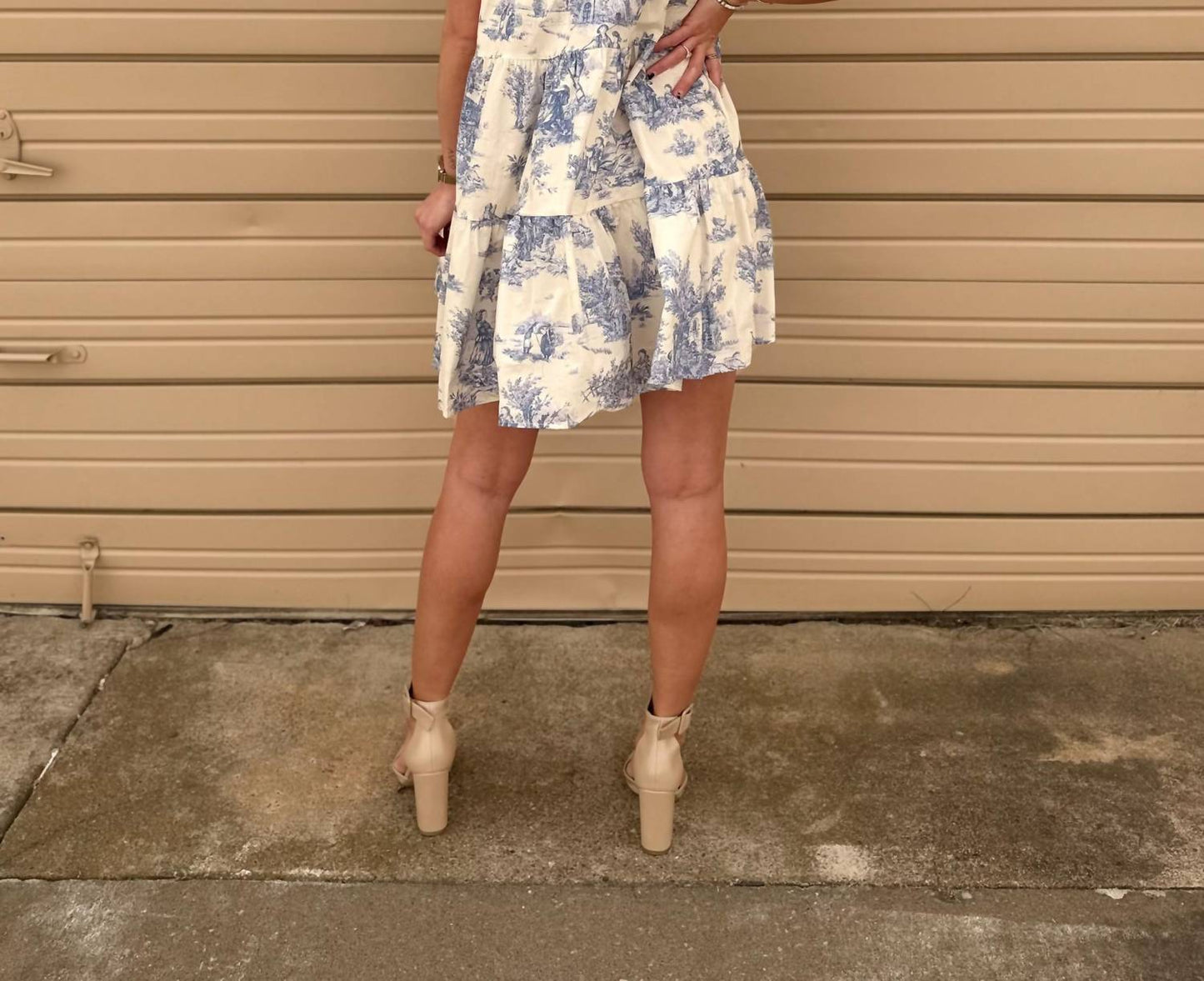 Aureum - Caroline Toile Ruffle Mini Dress