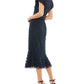 Mac Duggal - Flounce Sleeve Midi Dress