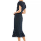 Mac Duggal - Flounce Sleeve Midi Dress