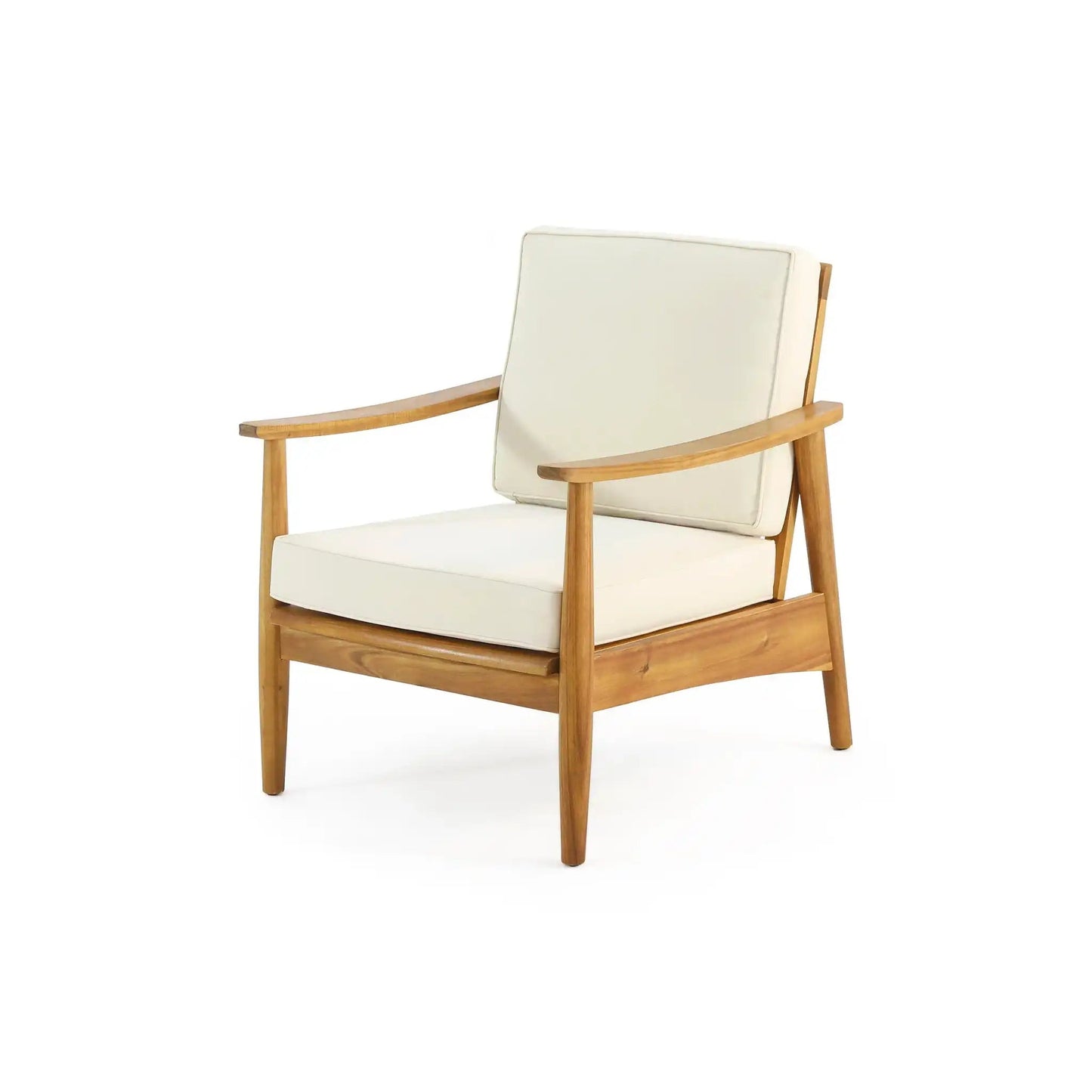 Emmry Outdoor Acacia Wood Club Chair