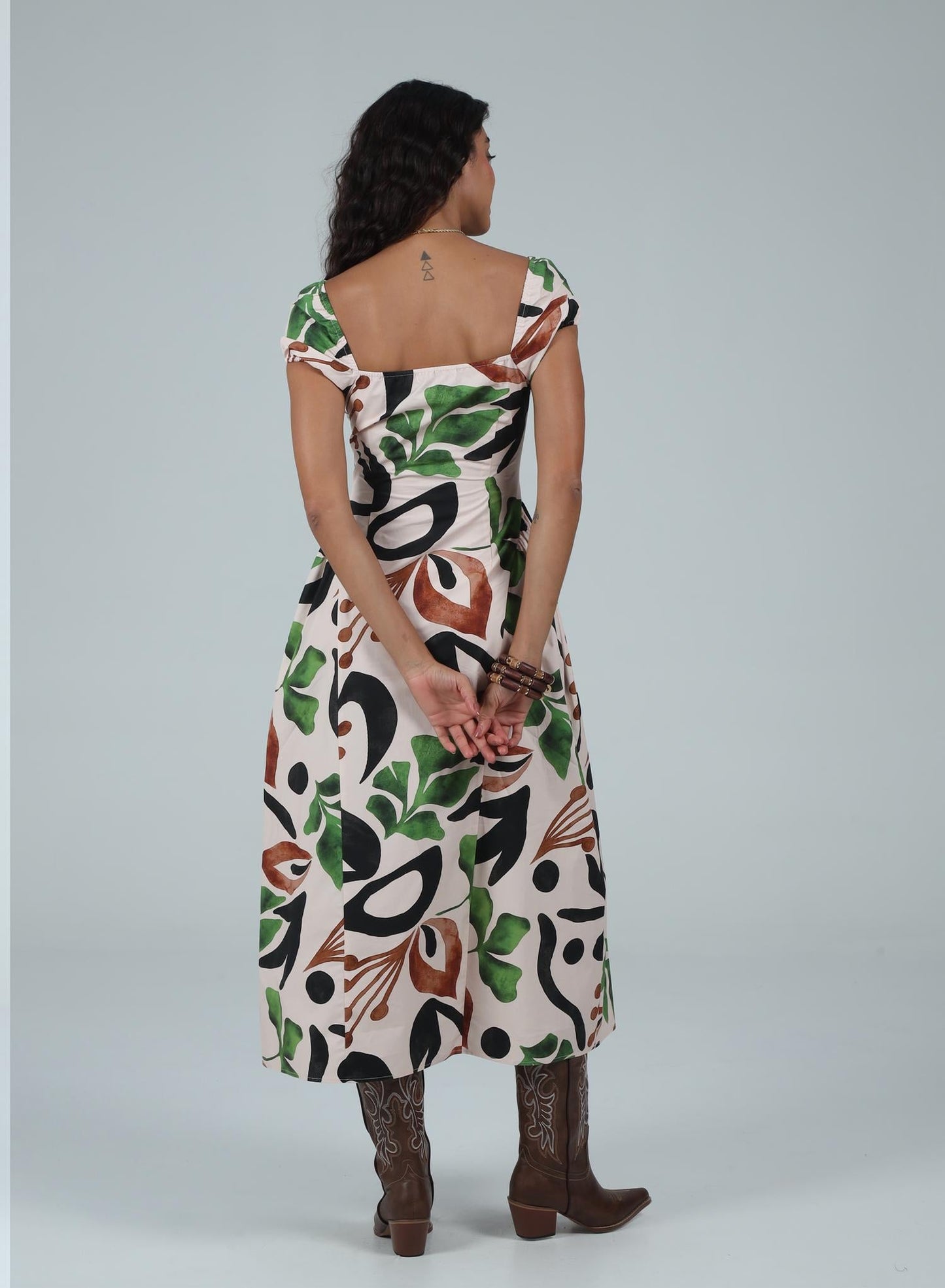 Aylaya - Women's Macron Macro Midi Dress