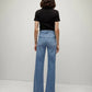 Veronica Beard - Crosbie Wide Leg Jean With Patch Pockets