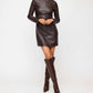 Fifteen Twenty - Faux Leather Ziggy Mini Dress