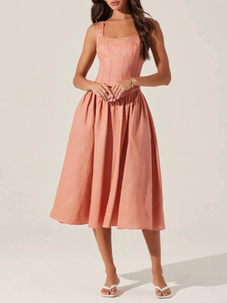 Astr - Thierry Linen Midi Dress