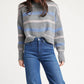 Self Contrast - Pink/blue Striped Rya Sweater