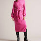 Ted Baker - Essya Slouchy Tie Front Midi Knit Sweater Dress