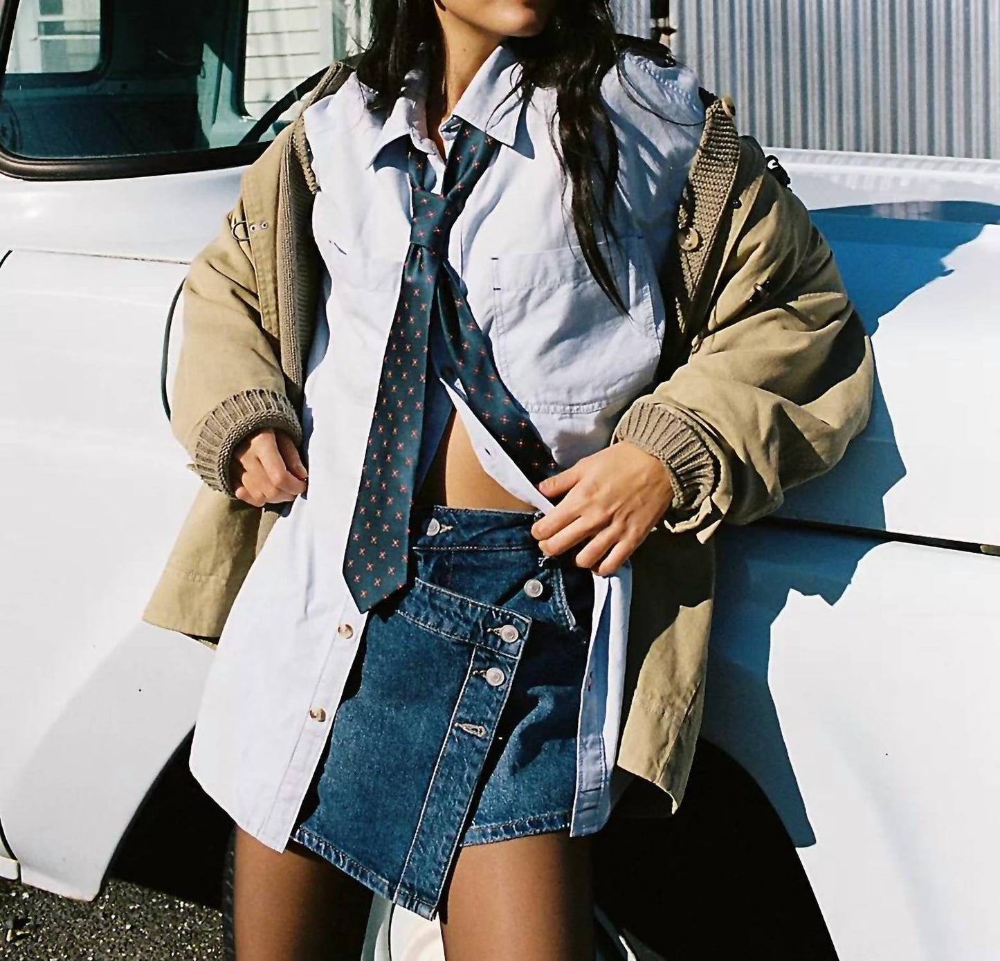 Free People - Wynne Denim Mini Skirt