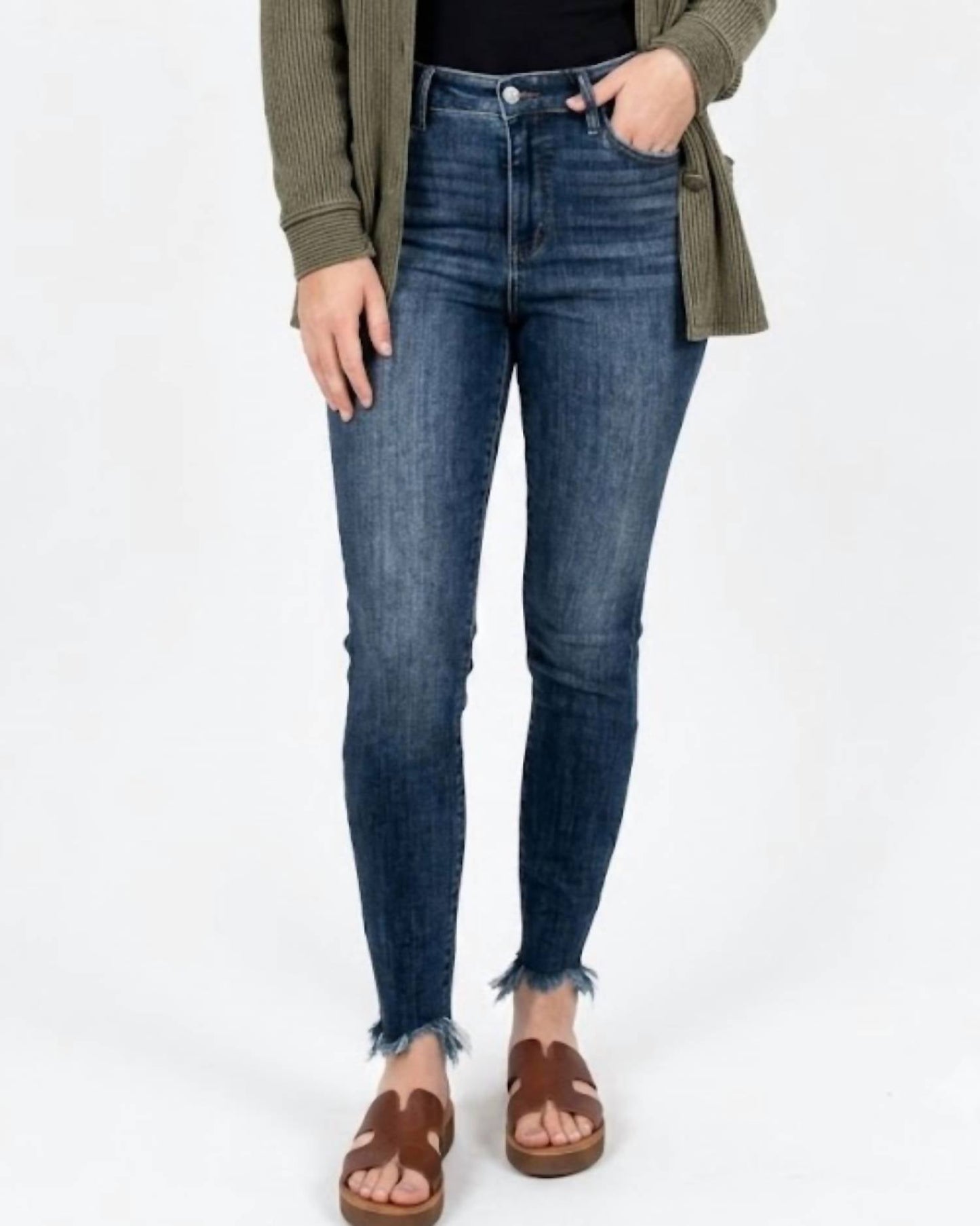 Judy Blue - Evelyn High Waist Shark Bite Skinny Jeans