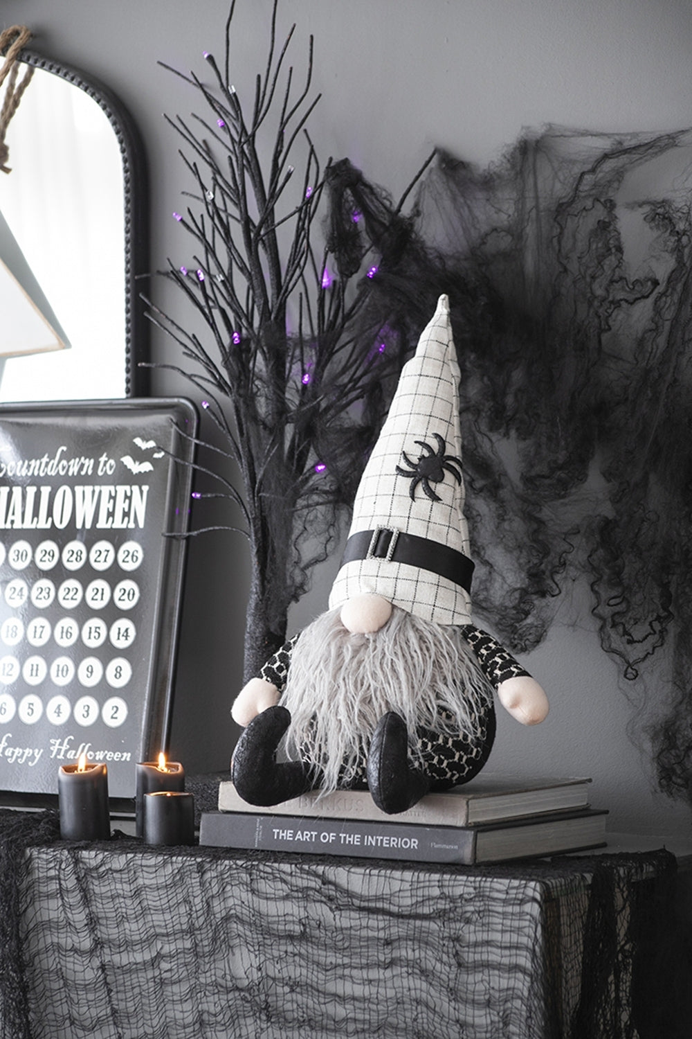 Handcrafted Pair of 23-Inch Halloween Gnomes by Bruce