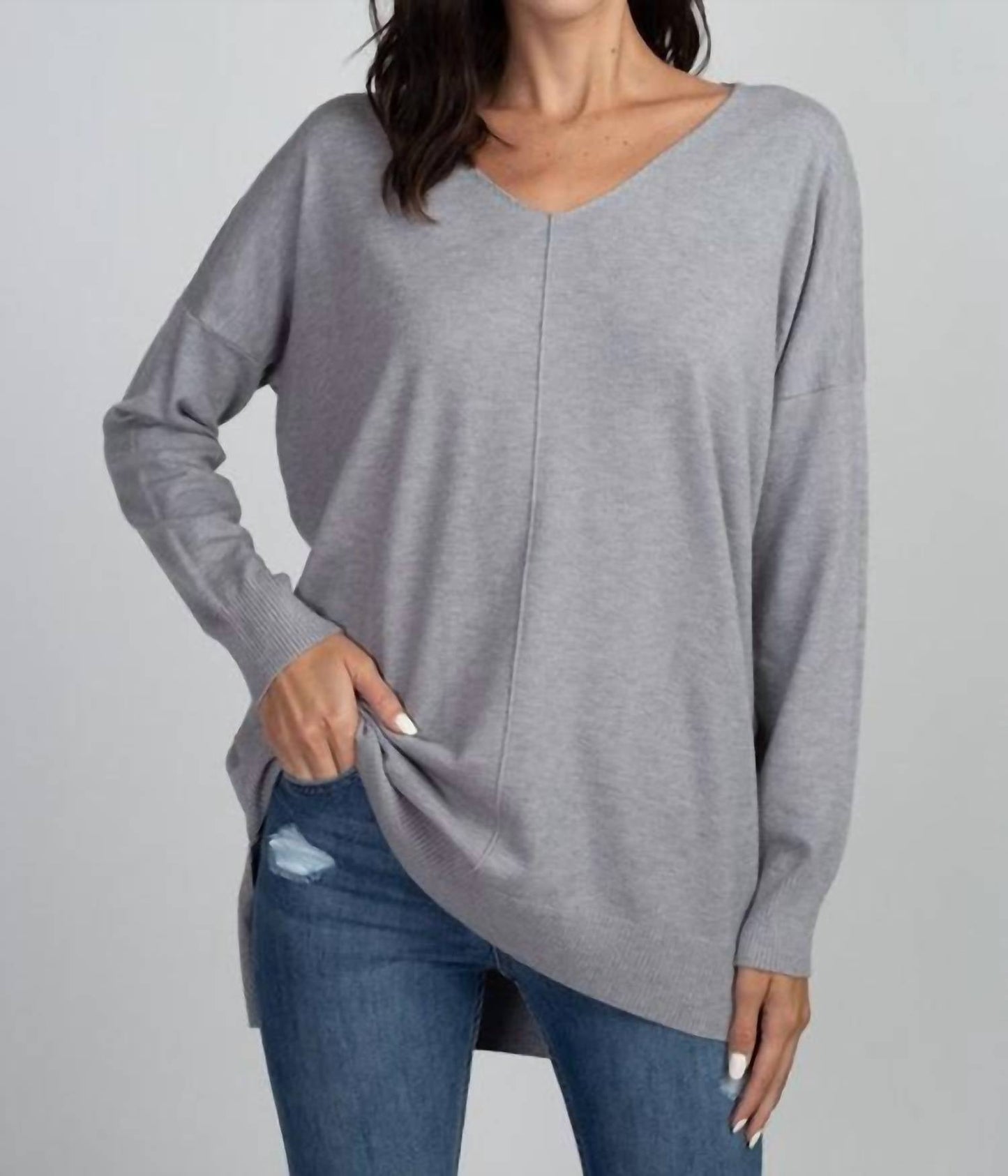 Dreamers By Debut - Super Soft Stretch V Neck Tunic Top