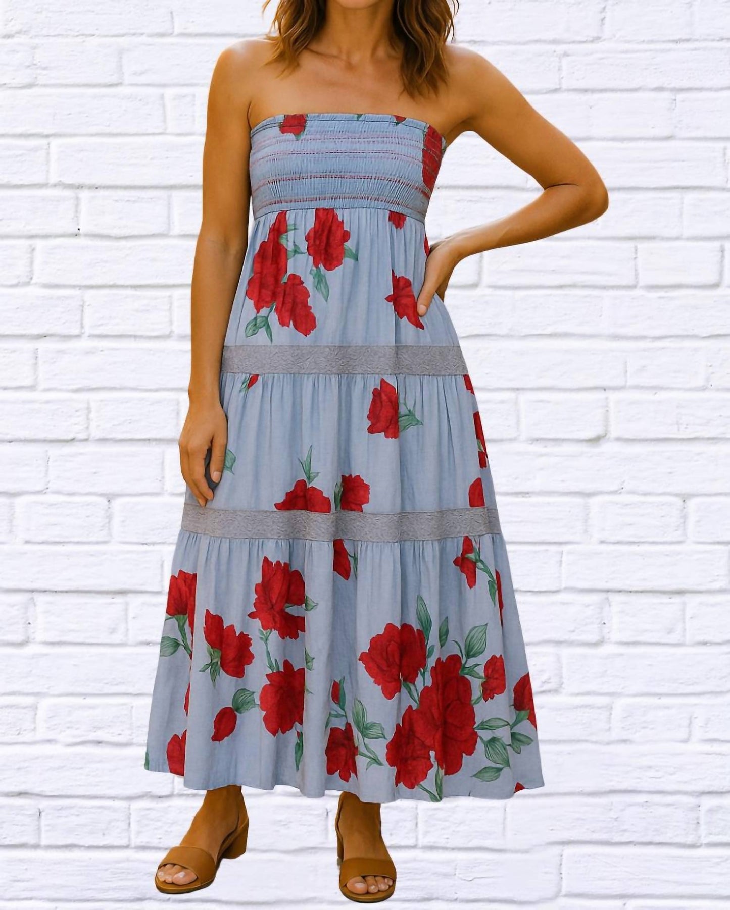 Magazine Clothing - Jade Big Flower Print Dress