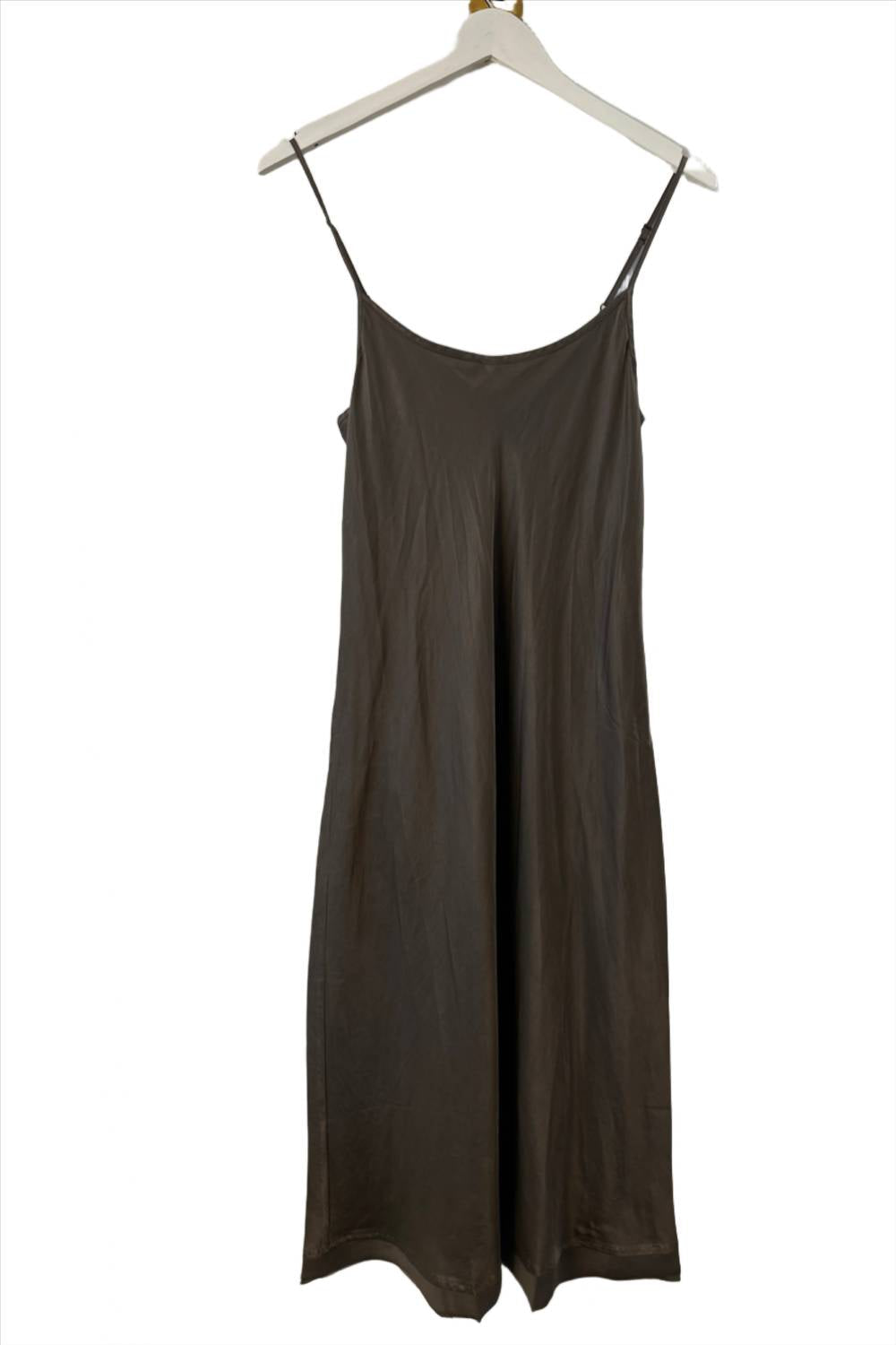 Brazeau Tricot - Porcini Classic Petal Slip Dress With Chiffon