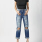 Risen - High Rise Boyfriend Destroyed Jeans