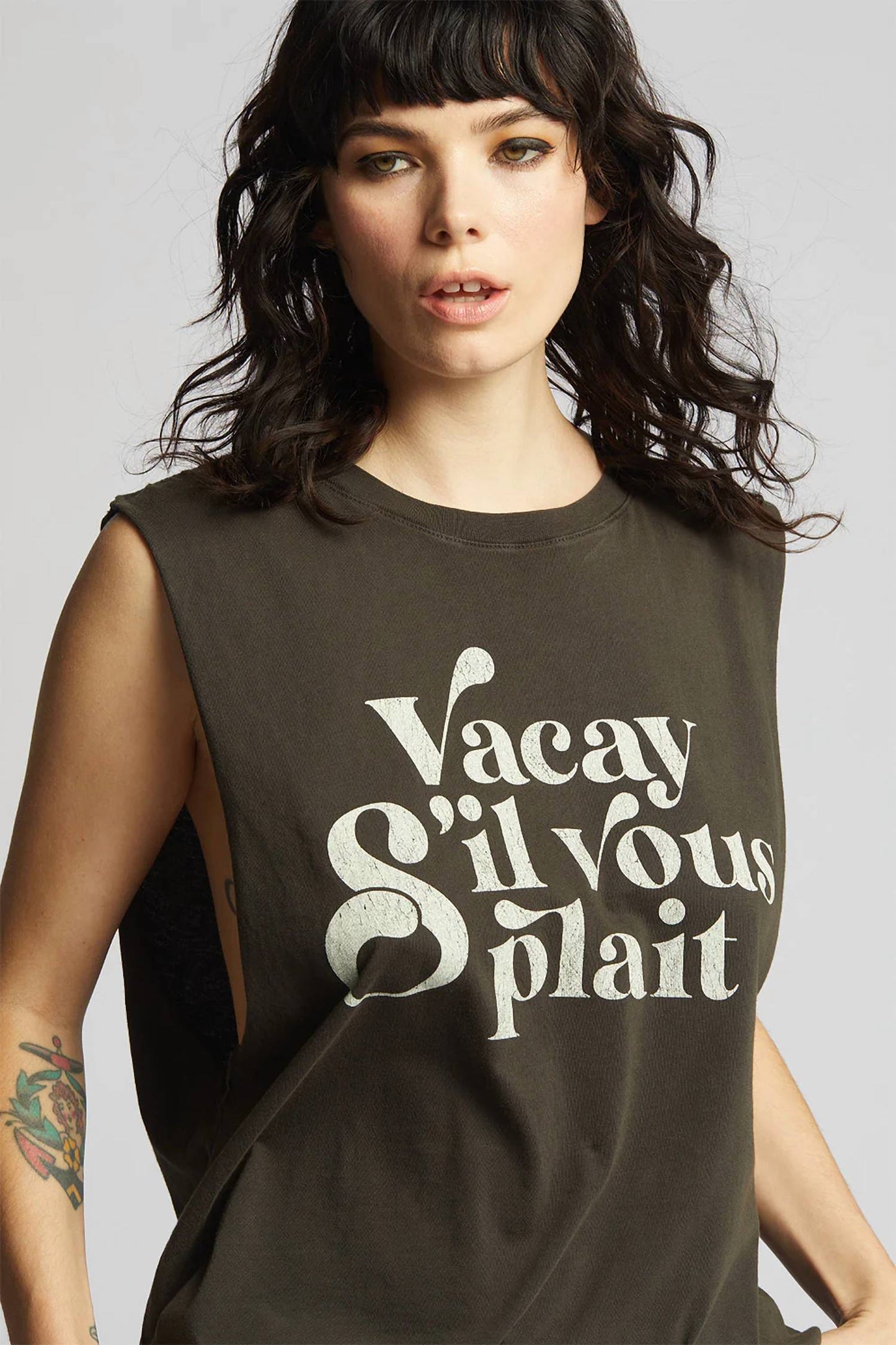 Recycled Karma - Vacay S'il Vous Plaît Muscle Tank