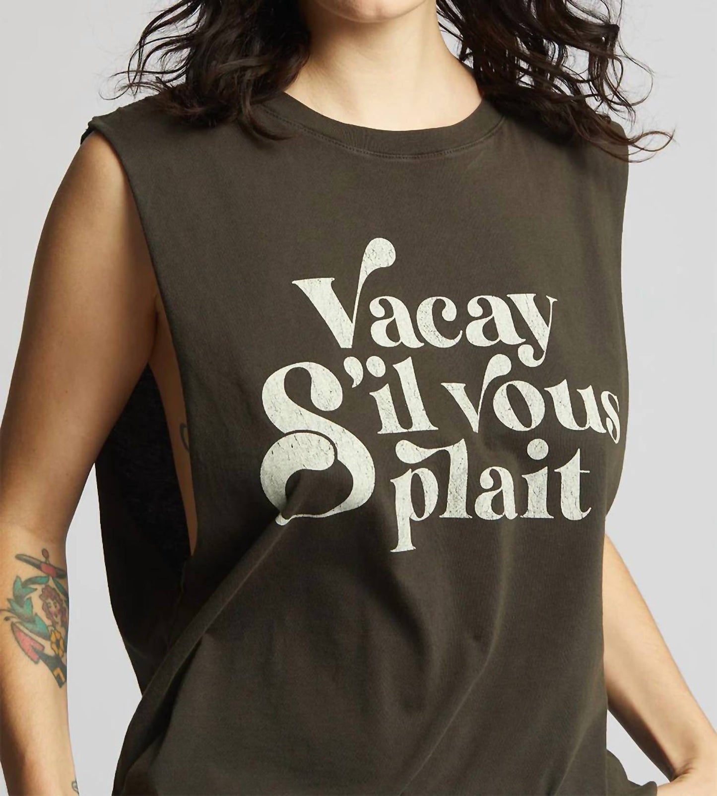 Recycled Karma - Vacay S'il Vous Plaît Muscle Tank