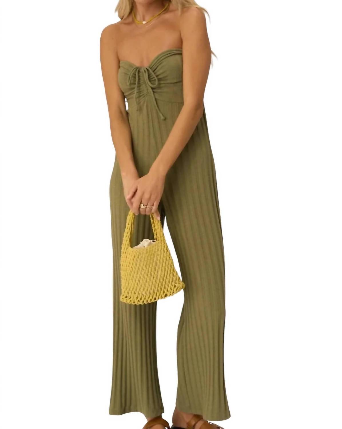 Project Social T - Marseille Strapless Rib Jumpsuit