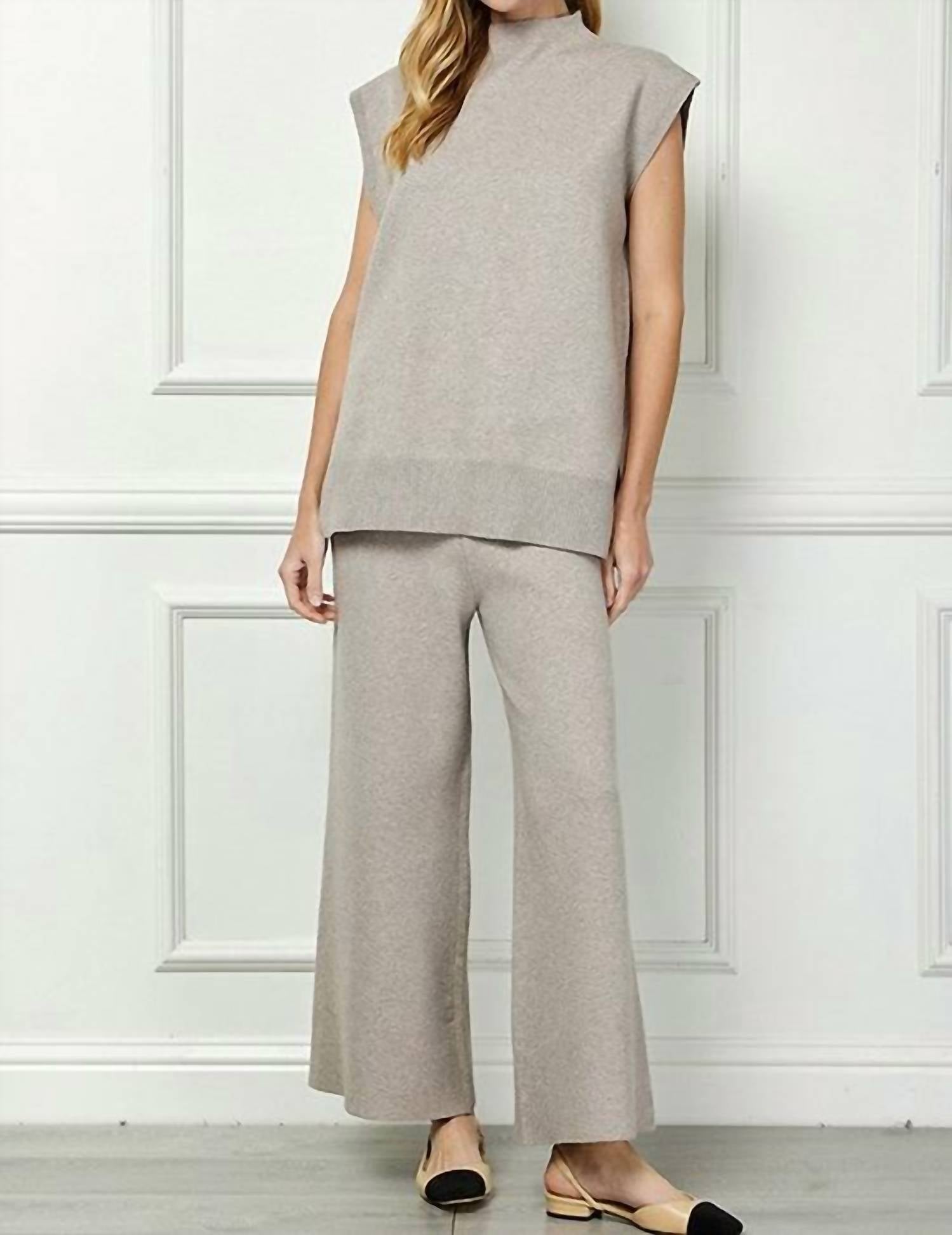 Amongst Others - Match Made Cropped Wide Sweater Pant