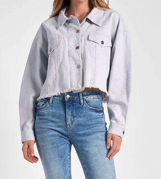 Elan - Denim Cropped Jacket
