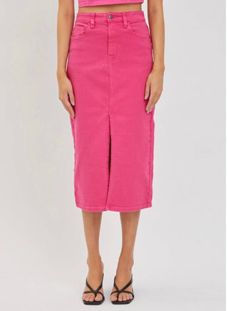Cello - Paylon Denim Midi Skirt