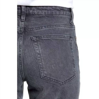 Topshop - Straight Leg High Waist Raw Hem Cropped Jeans