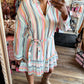 Entro - Striped Midi Dress