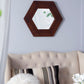 Hexagon Mirror With Natural Wood Frame