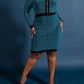 The Curve La - Plus Size Monogram-pattern Zip-up Dress