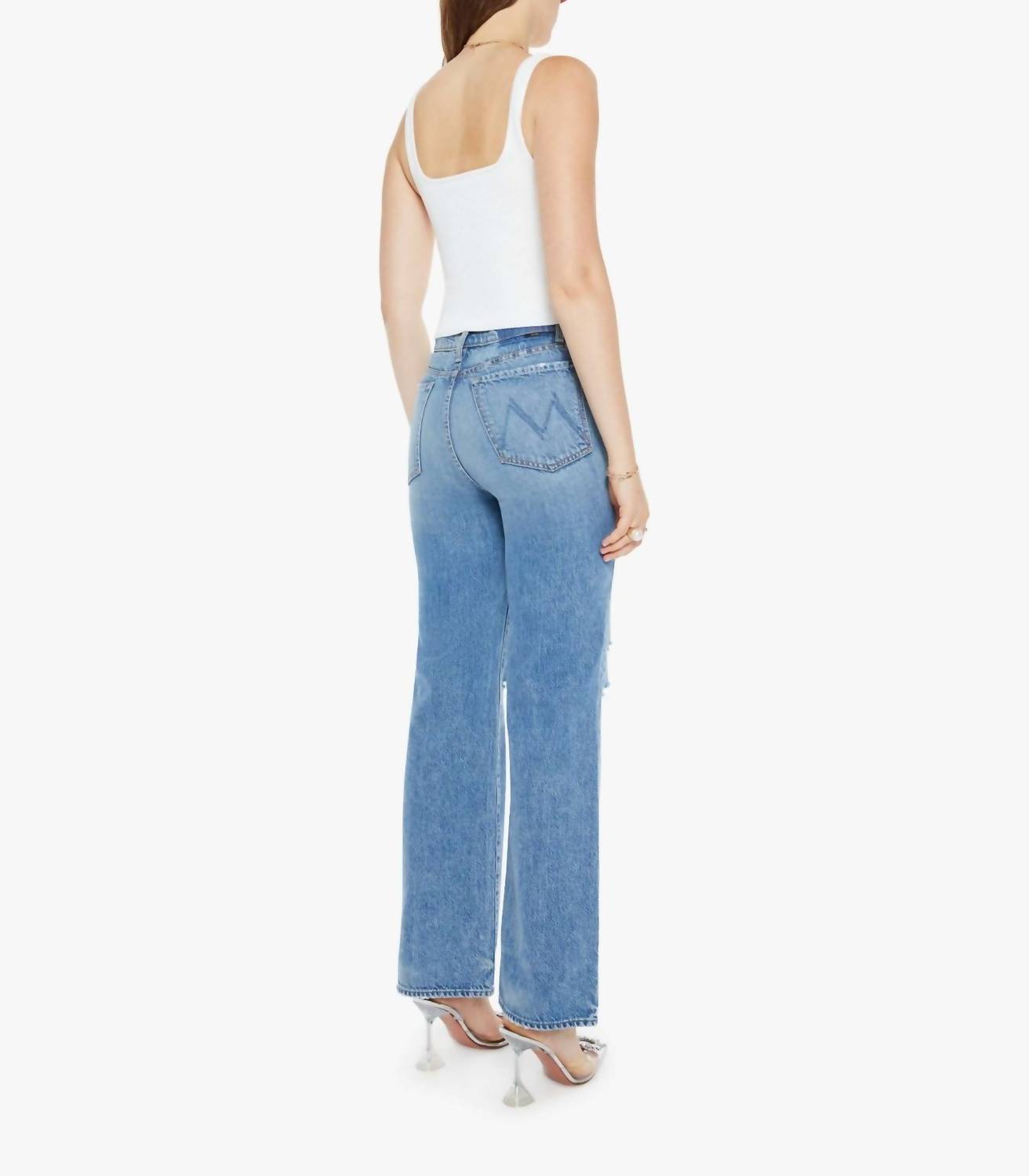 Mother - Rambler Sneak Wide Straight Leg Jeans