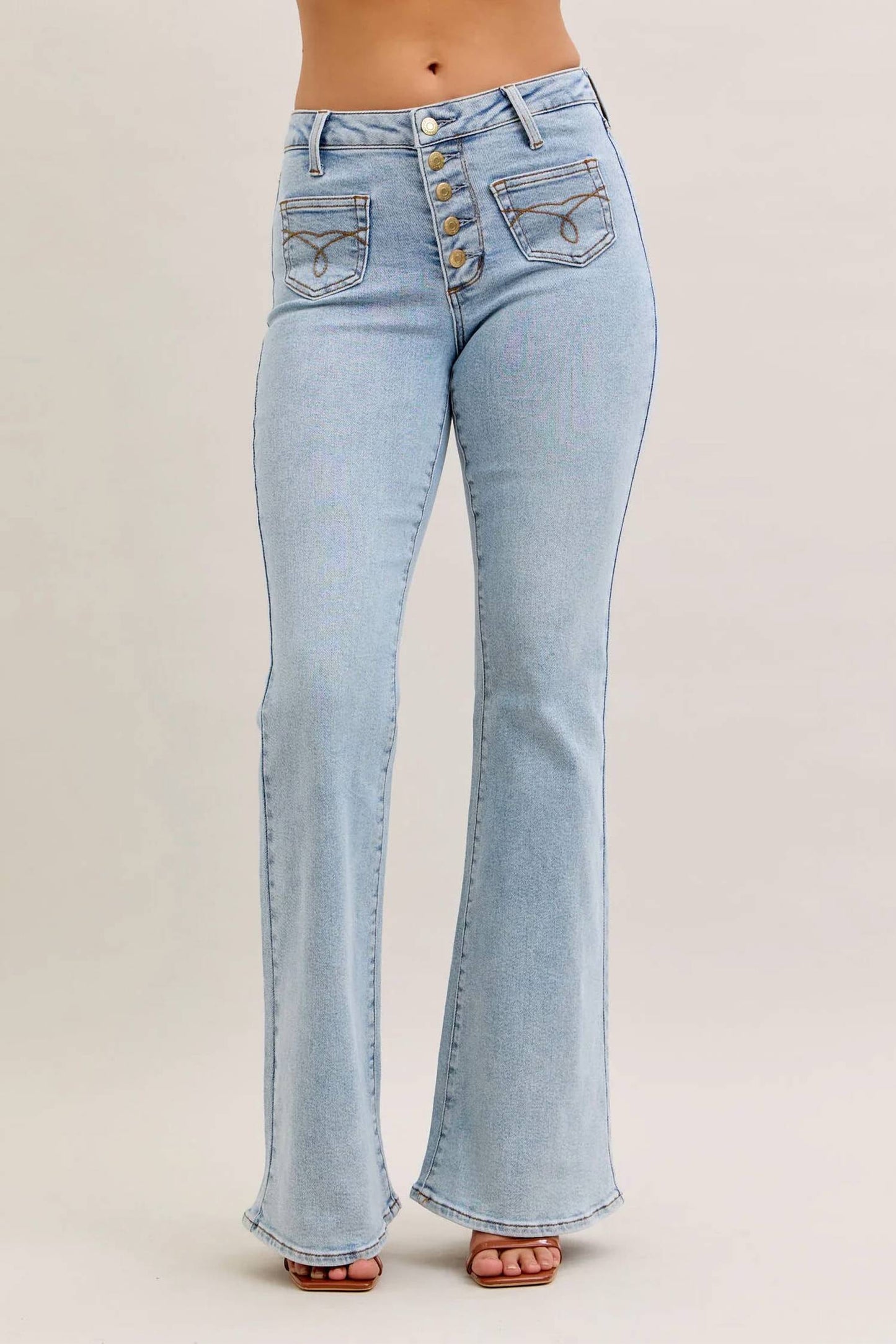 Judy Blue - Button Fly Front Pocket Jeans