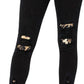 Judy Blue - Animal Print Distressed Skinny Jeans