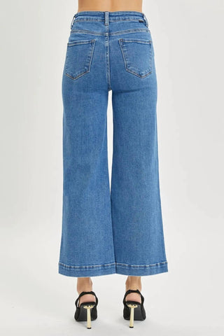 Risen - Full Size High Rise Wide Leg Jeans
