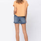 Judy Blue - Mid Rise Half Cuffed Jean Shorts