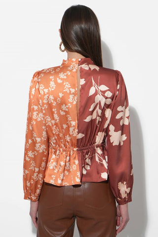 Adelyn Rae - Ruiza Two Toned Mock Neck Blouse