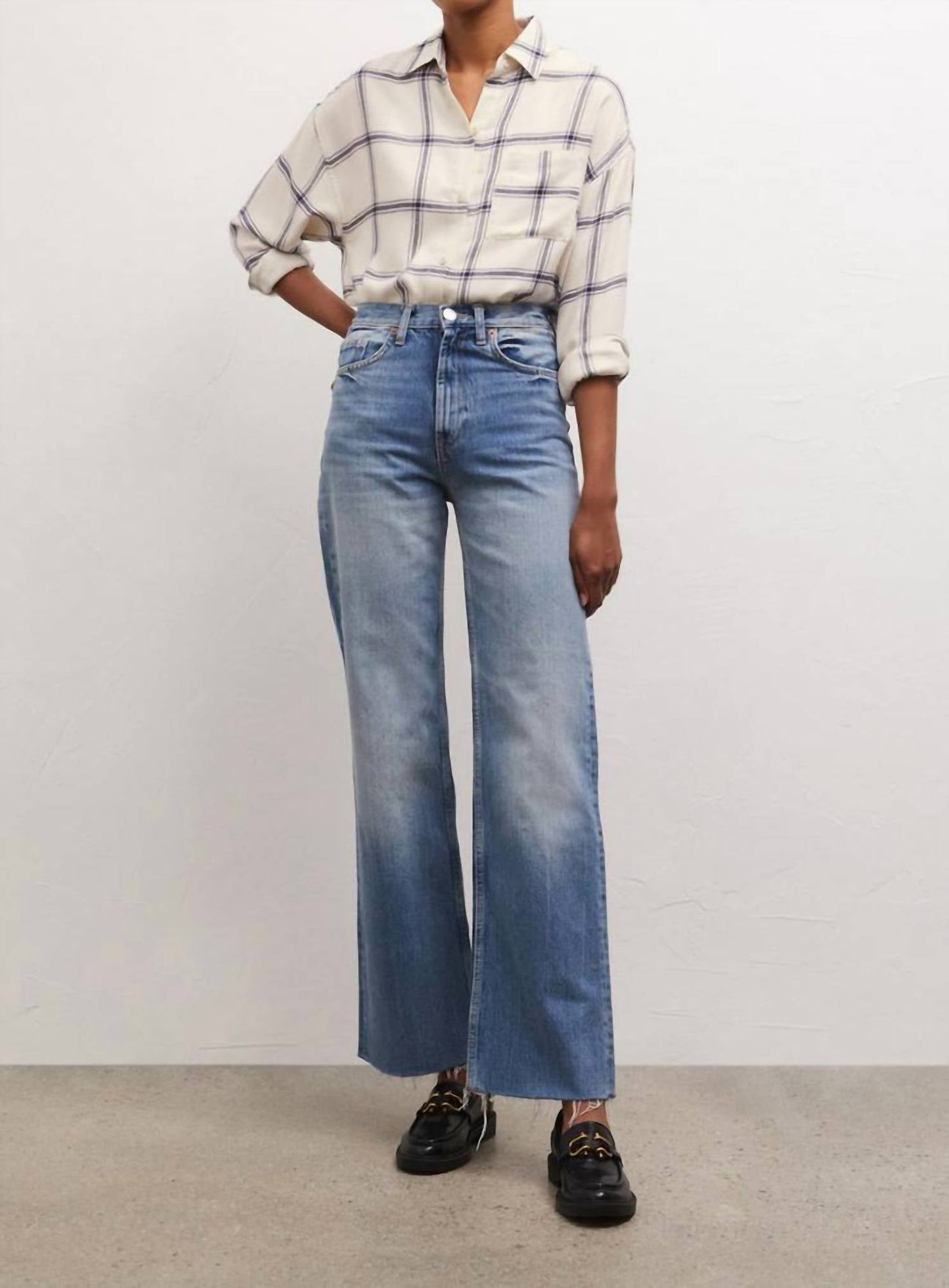 Z Supply - River Plaid Button Up Top