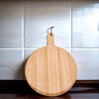 Creative Gifts International - Rubberwood Pizza Board with Handle