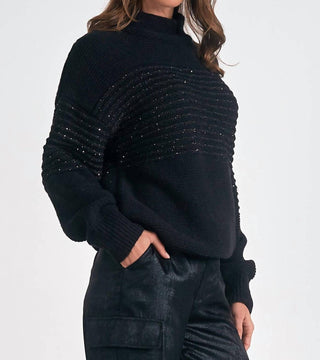 Elan - Mockneck Sequin Sweater