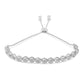 .925 Sterling Silver 1/4 cttw Round-cut Diamond Bolo Bracelet (I-J Color, I3 Clarity)