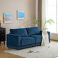 Modern Square Arm Sofa with Soft Fabric Upholstery and Deep Cushions