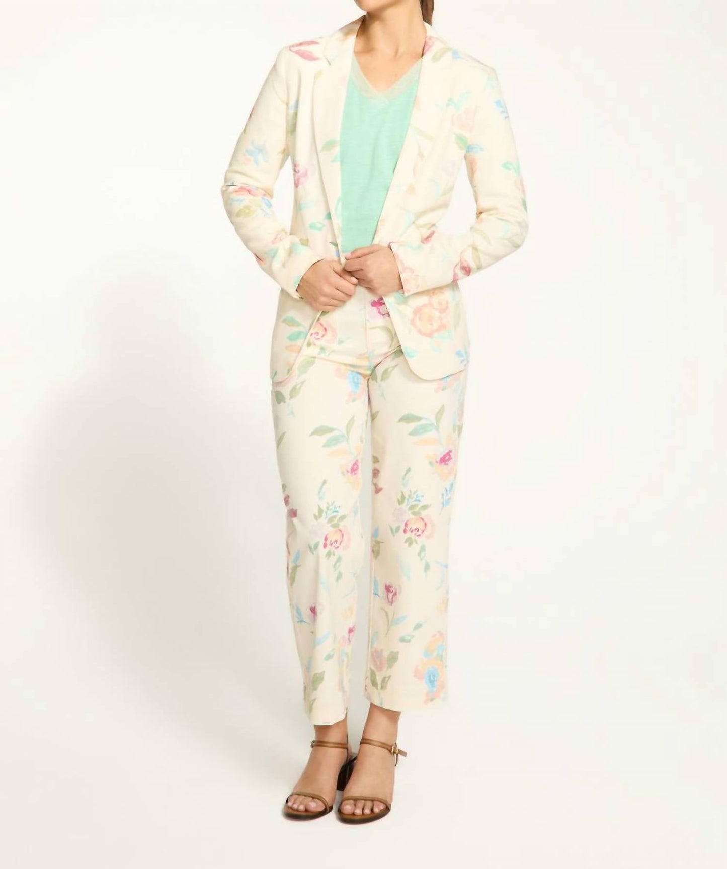 Fdj - Textured Printed Long Sleeves Blazer