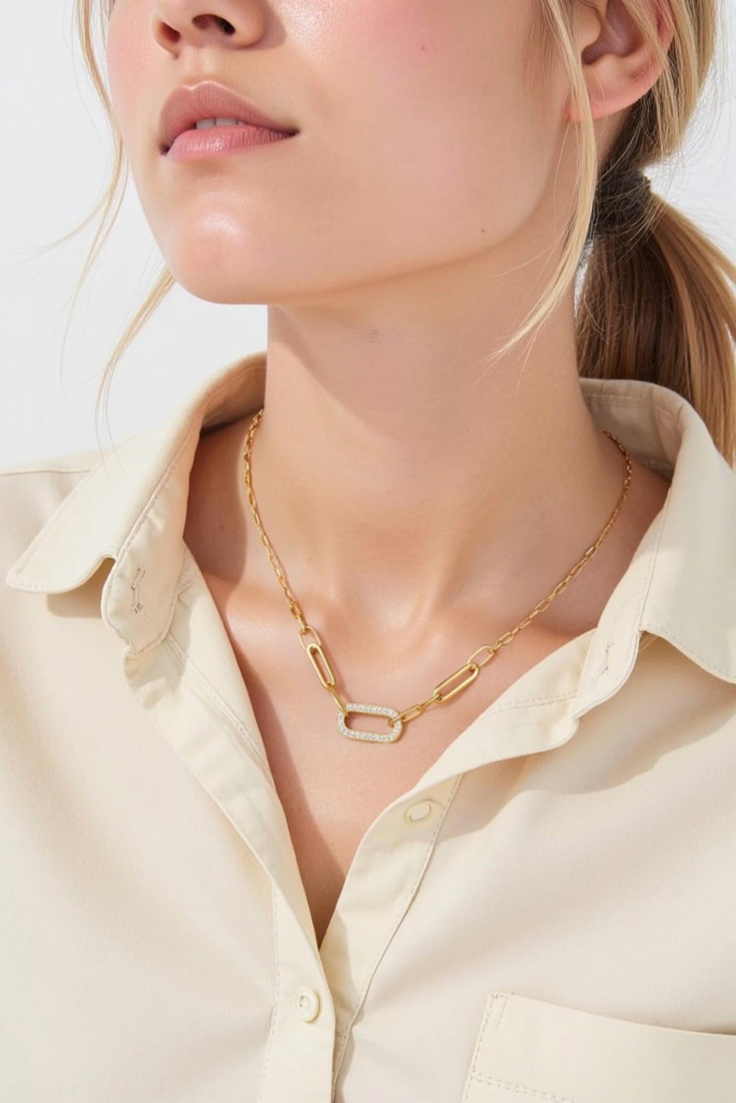 Akalia - Women's Waterproof 18k Link Necklace
