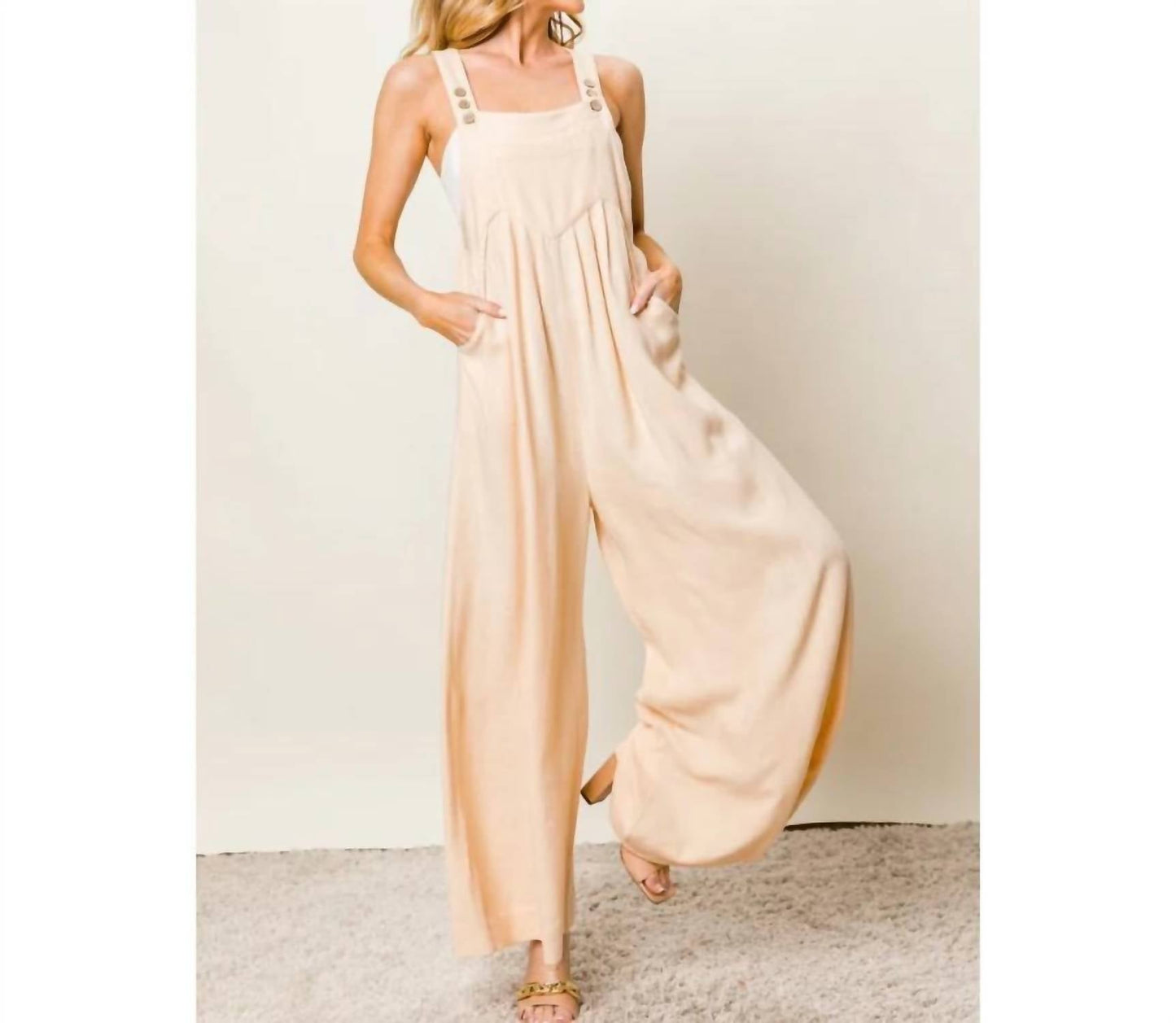 Bibi - Oatmeal Jumpsuit