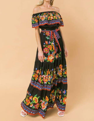 Flying Tomato - Midnight Garden Maxi Dress