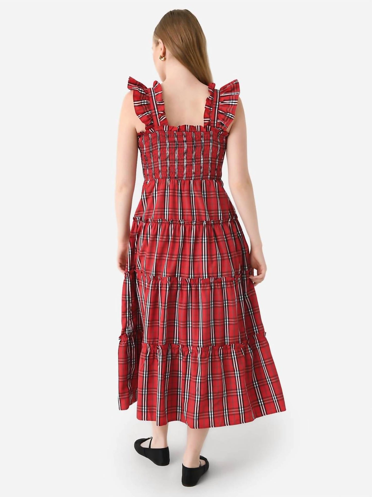 J.Marie - Rayna Ruffle Strap Midi Dress