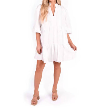 Emily Mccarthy - Frankie Linen V-neck Dress