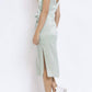 Le Lis - Bust wrapped and tie satin midi dress
