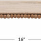 Creative Co-Op - Mango Wood Pedestal With Wood Beads Serving Tray