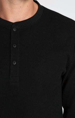 Jachs New York - Brushed Waffle Long Sleeve Henley
