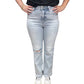 Risen - Light Hr Crop Flare Jeans