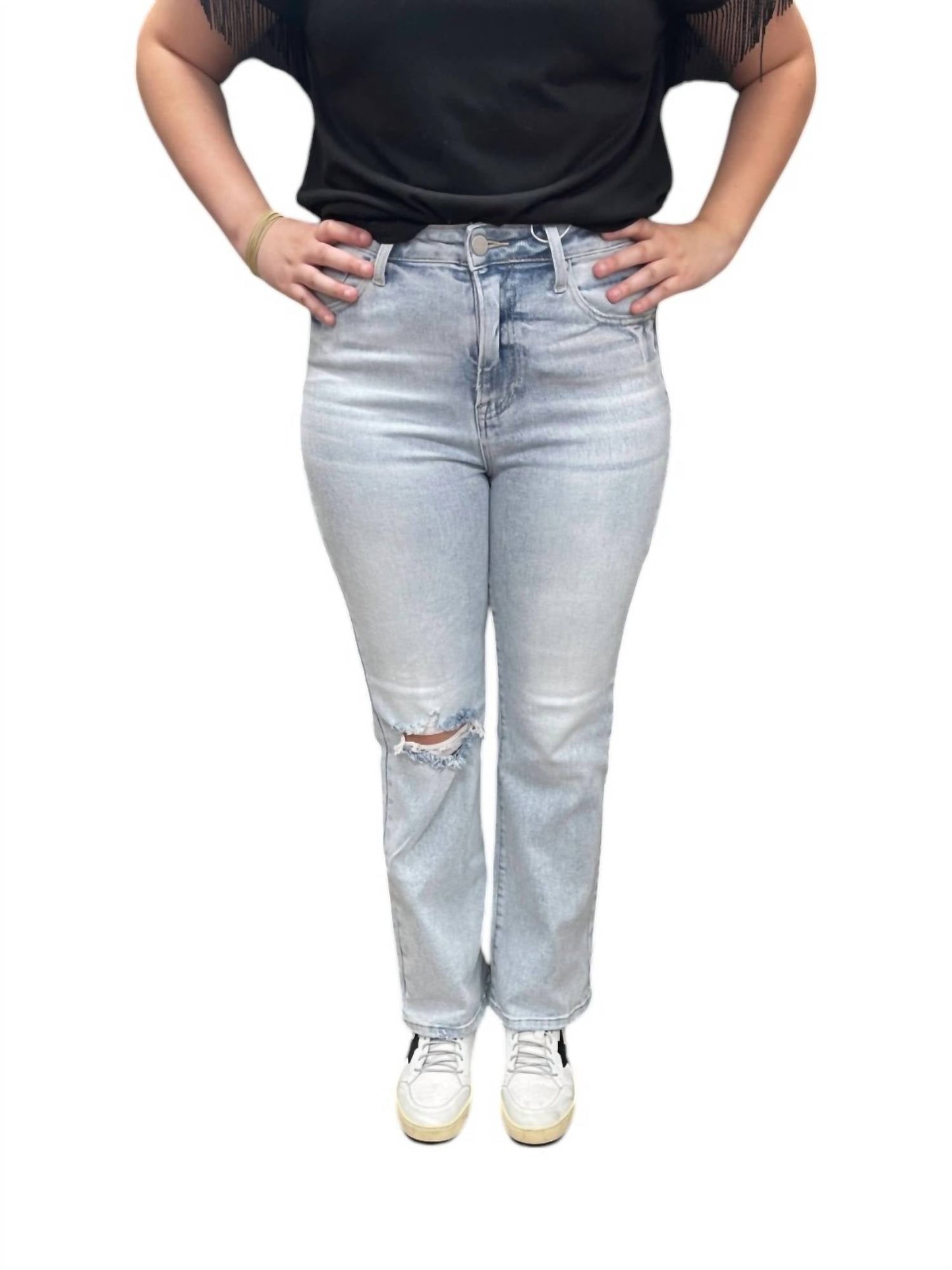 Risen - Light Hr Crop Flare Jeans