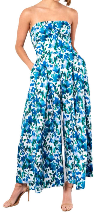 Apricot - Ikat Flora Bandeau Jumpsuit